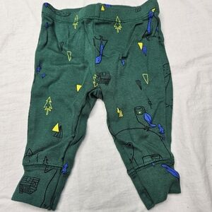 Carter's Green Leggings with Owl and Tree Print